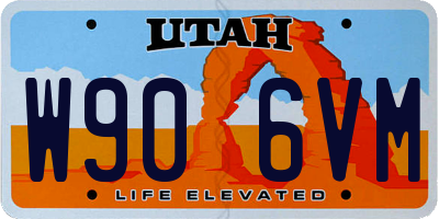 UT license plate W906VM