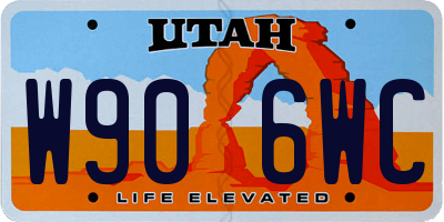 UT license plate W906WC