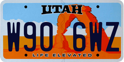 UT license plate W906WZ