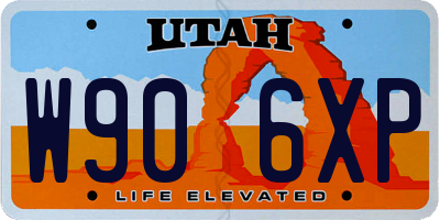 UT license plate W906XP