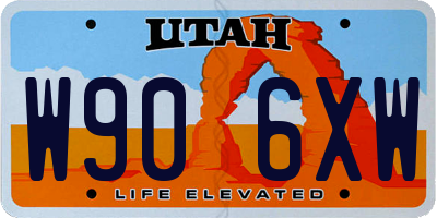 UT license plate W906XW