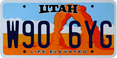 UT license plate W906YG