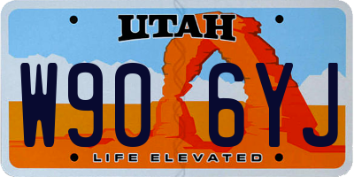 UT license plate W906YJ