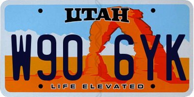 UT license plate W906YK