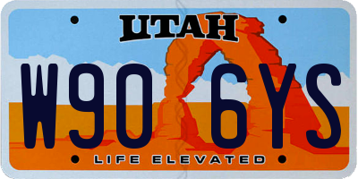 UT license plate W906YS