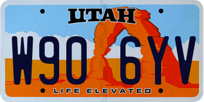 UT license plate W906YV