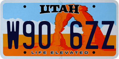 UT license plate W906ZZ