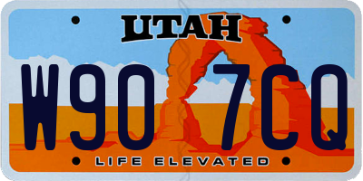 UT license plate W907CQ