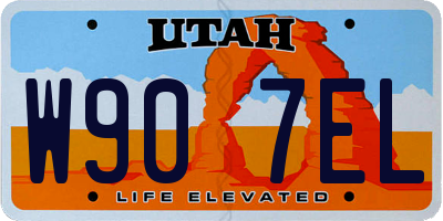UT license plate W907EL