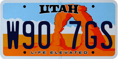 UT license plate W907GS