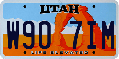 UT license plate W907IM