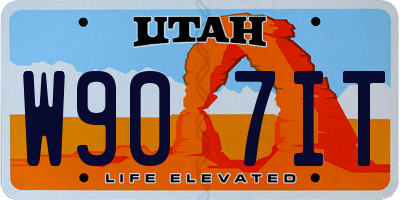 UT license plate W907IT