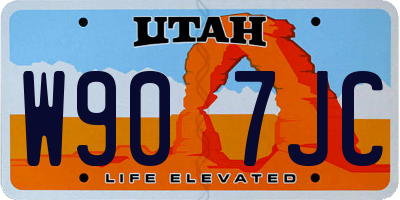 UT license plate W907JC