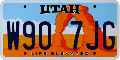 UT license plate W907JG