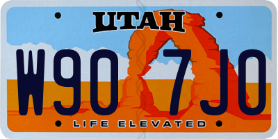 UT license plate W907JO