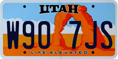 UT license plate W907JS