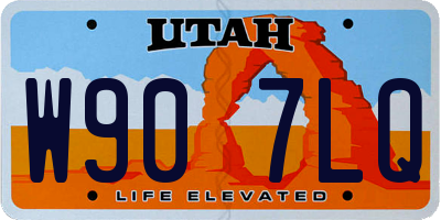 UT license plate W907LQ