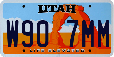 UT license plate W907MM