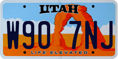 UT license plate W907NJ