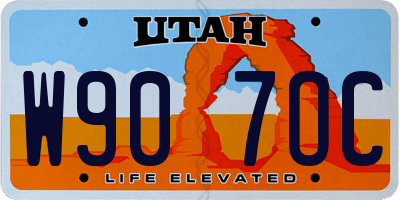 UT license plate W907OC