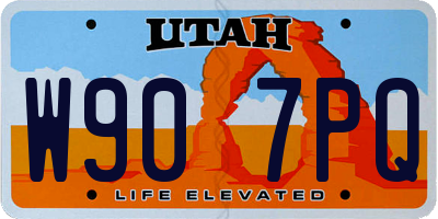 UT license plate W907PQ