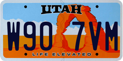 UT license plate W907VM