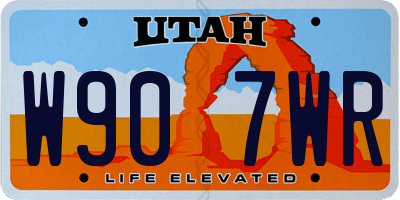 UT license plate W907WR