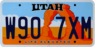 UT license plate W907XM