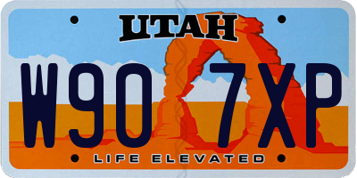 UT license plate W907XP