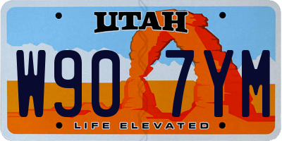 UT license plate W907YM