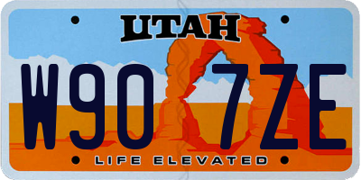 UT license plate W907ZE