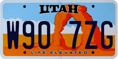 UT license plate W907ZG