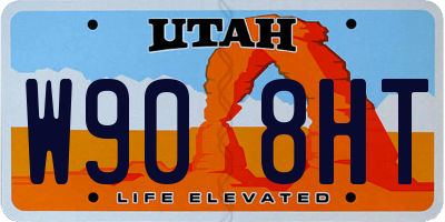 UT license plate W908HT