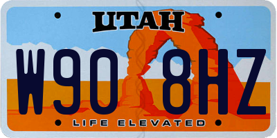 UT license plate W908HZ