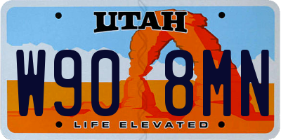 UT license plate W908MN
