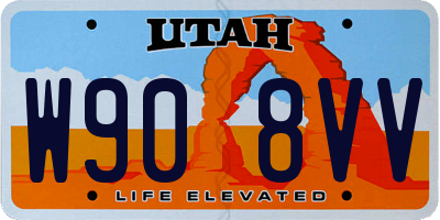 UT license plate W908VV