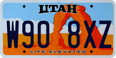 UT license plate W908XZ