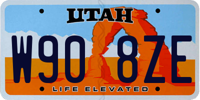 UT license plate W908ZE