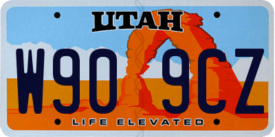 UT license plate W909CZ