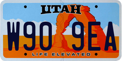 UT license plate W909EA