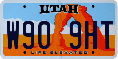 UT license plate W909HT