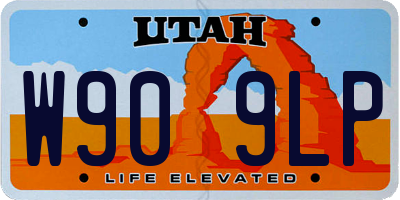 UT license plate W909LP