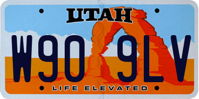UT license plate W909LV