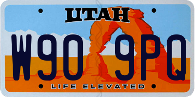 UT license plate W909PQ