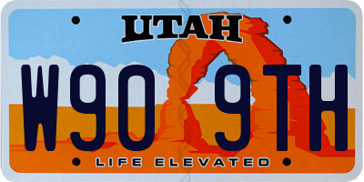 UT license plate W909TH