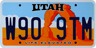 UT license plate W909TM