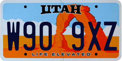 UT license plate W909XZ