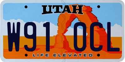 UT license plate W910CL