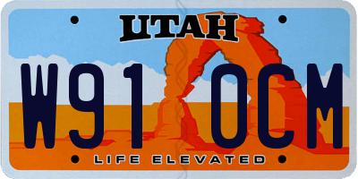 UT license plate W910CM