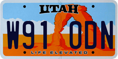 UT license plate W910DN